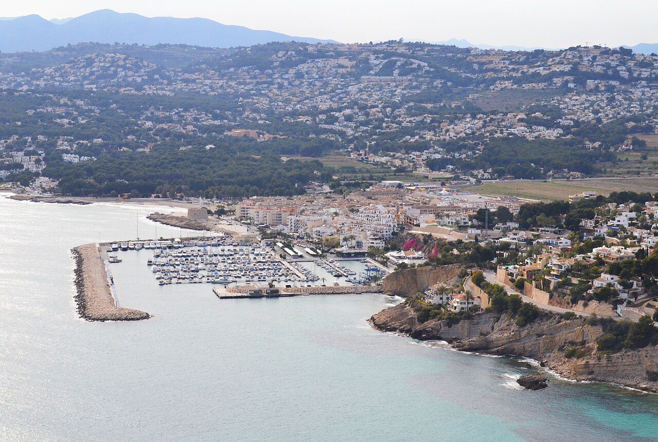 Moraira marina and coast