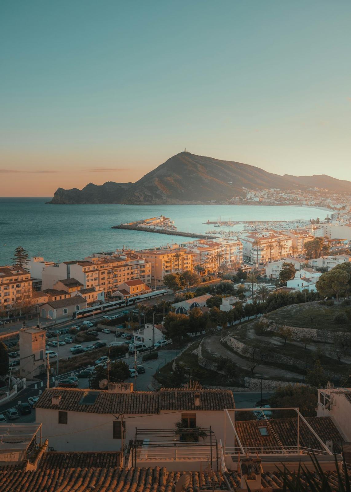The bay of Altea at sunset
